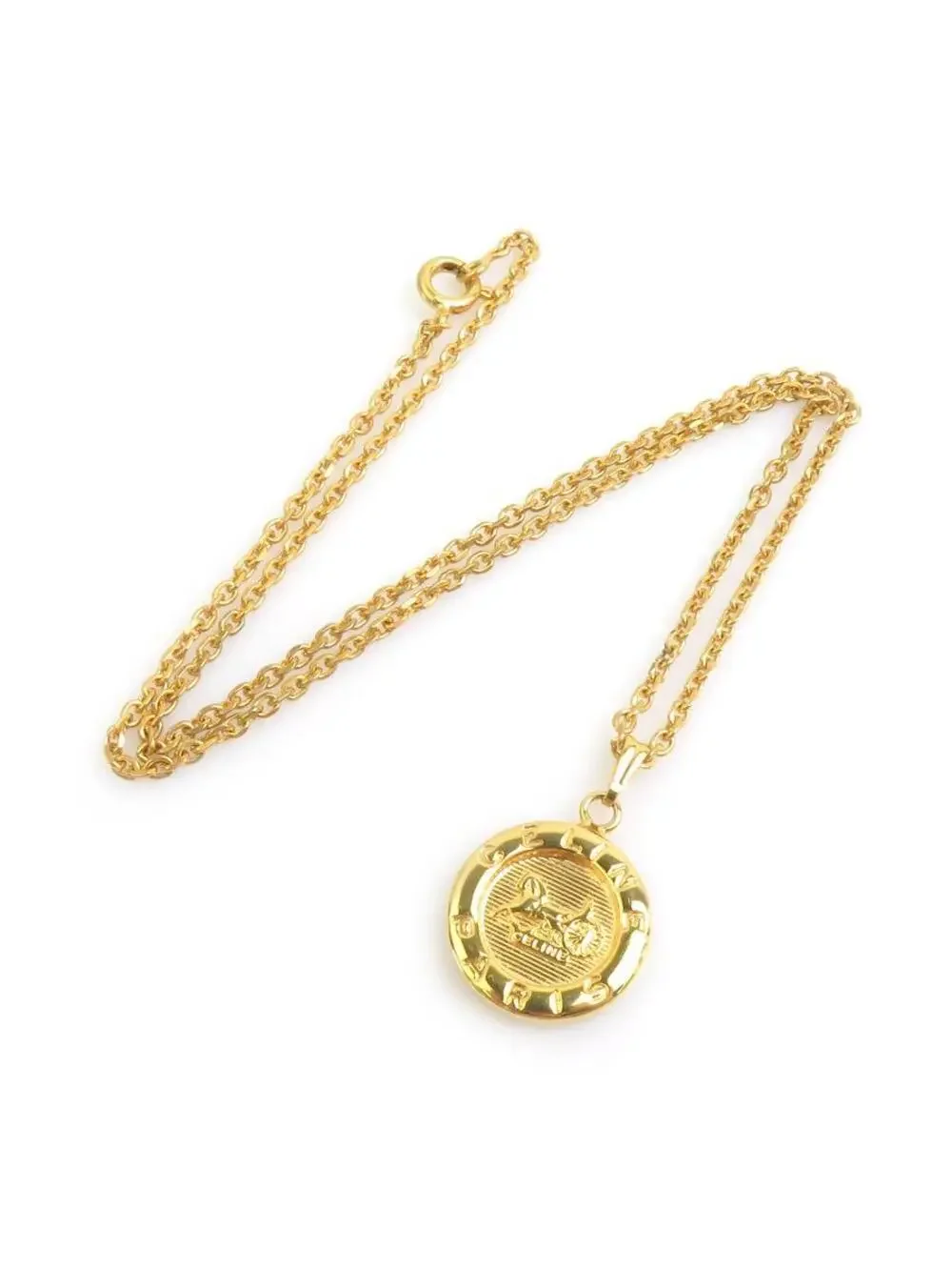 Auth Celine Necklace Gold Metal - #293933C15B